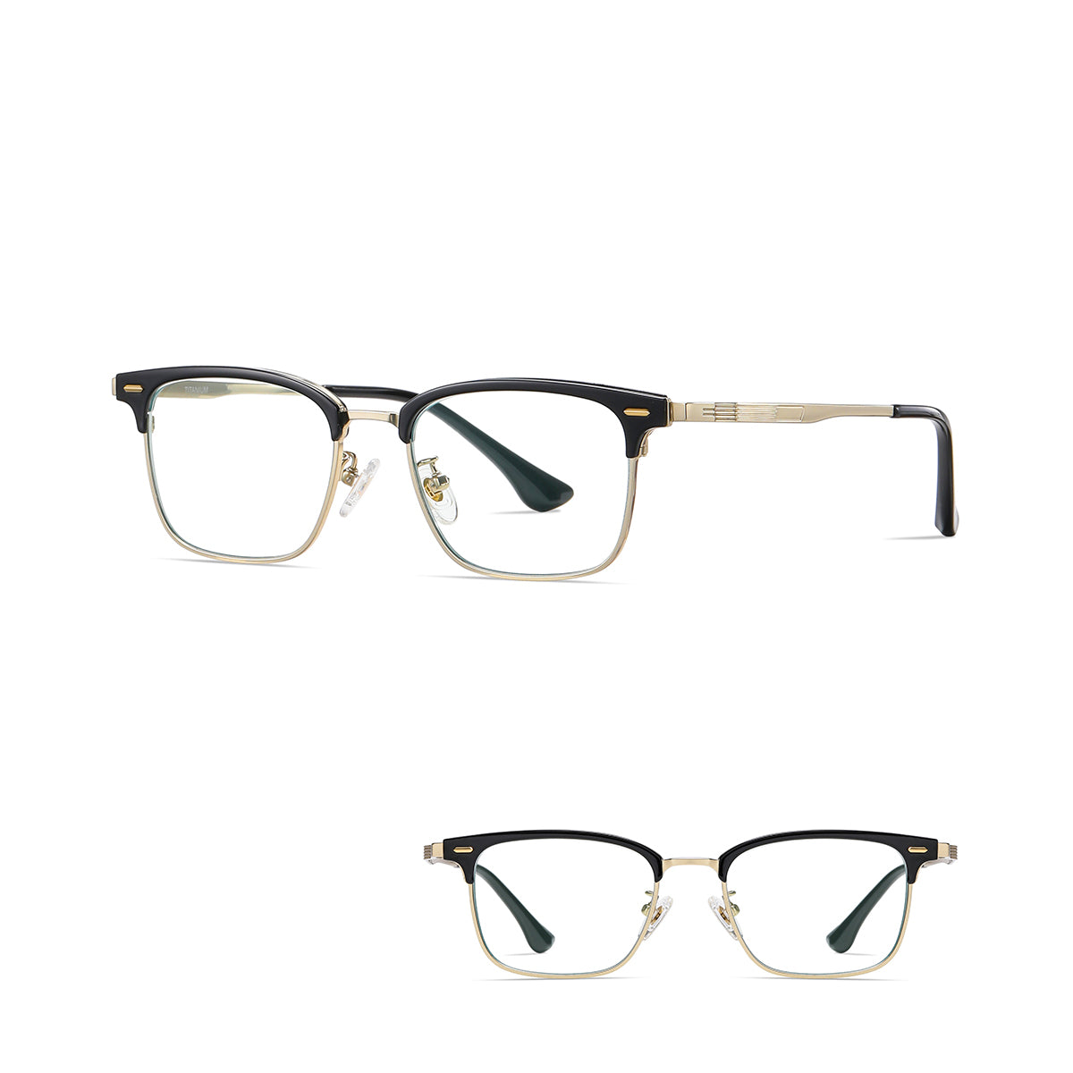 Vittorio ST6206 Square Titanium Eyeglasses - Anti-Blue Light