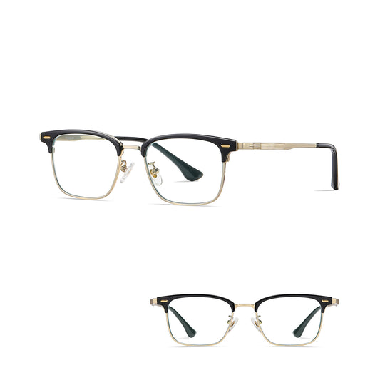 Vittorio ST6206 Square Titanium Eyeglasses - Anti-Blue Light