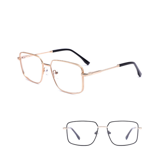 Vittorio Model CH6022 Square Metal Eyeglasses