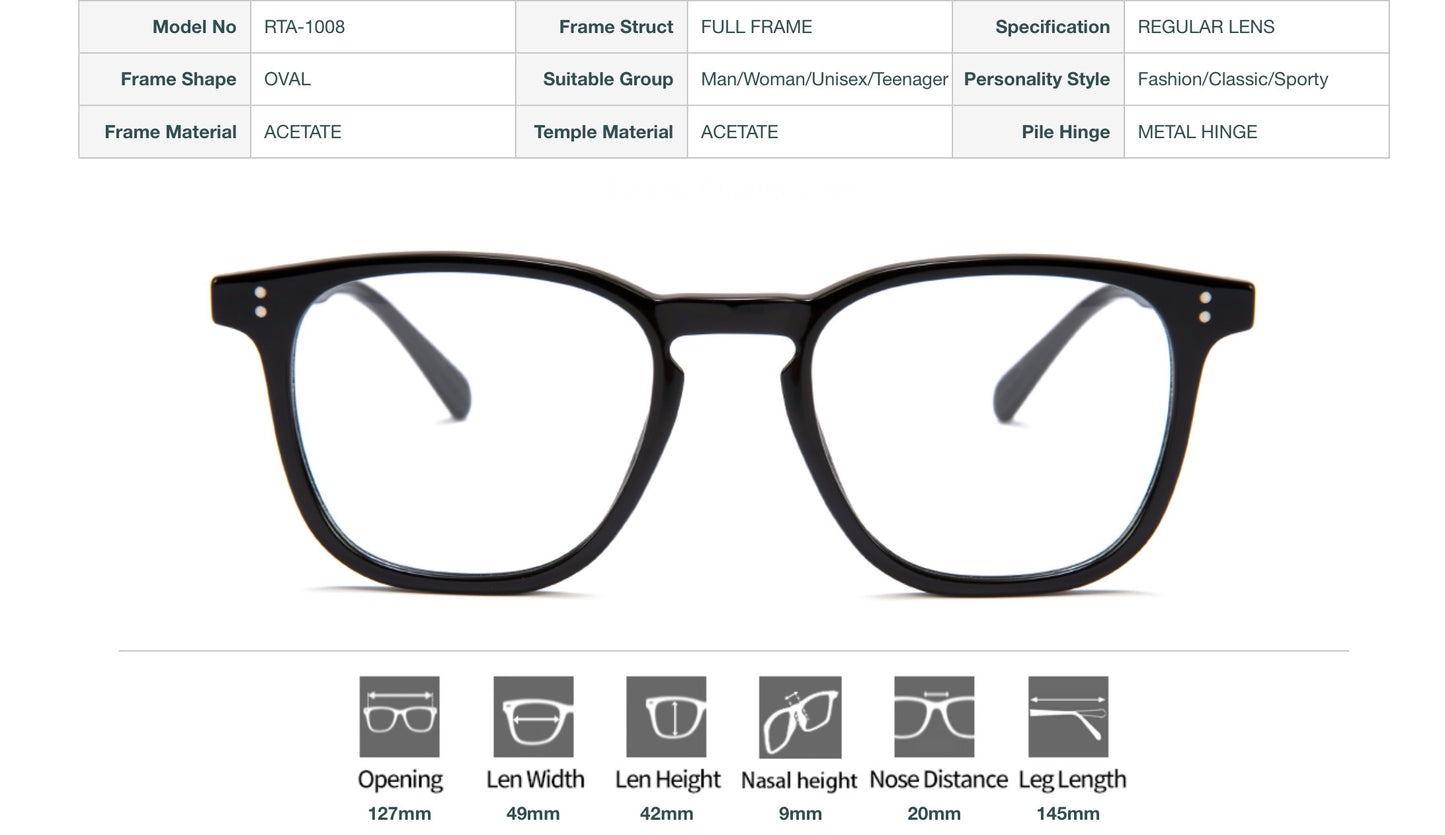 Vittorio Model RTA-1008 Oval Acetate Eyeglasses