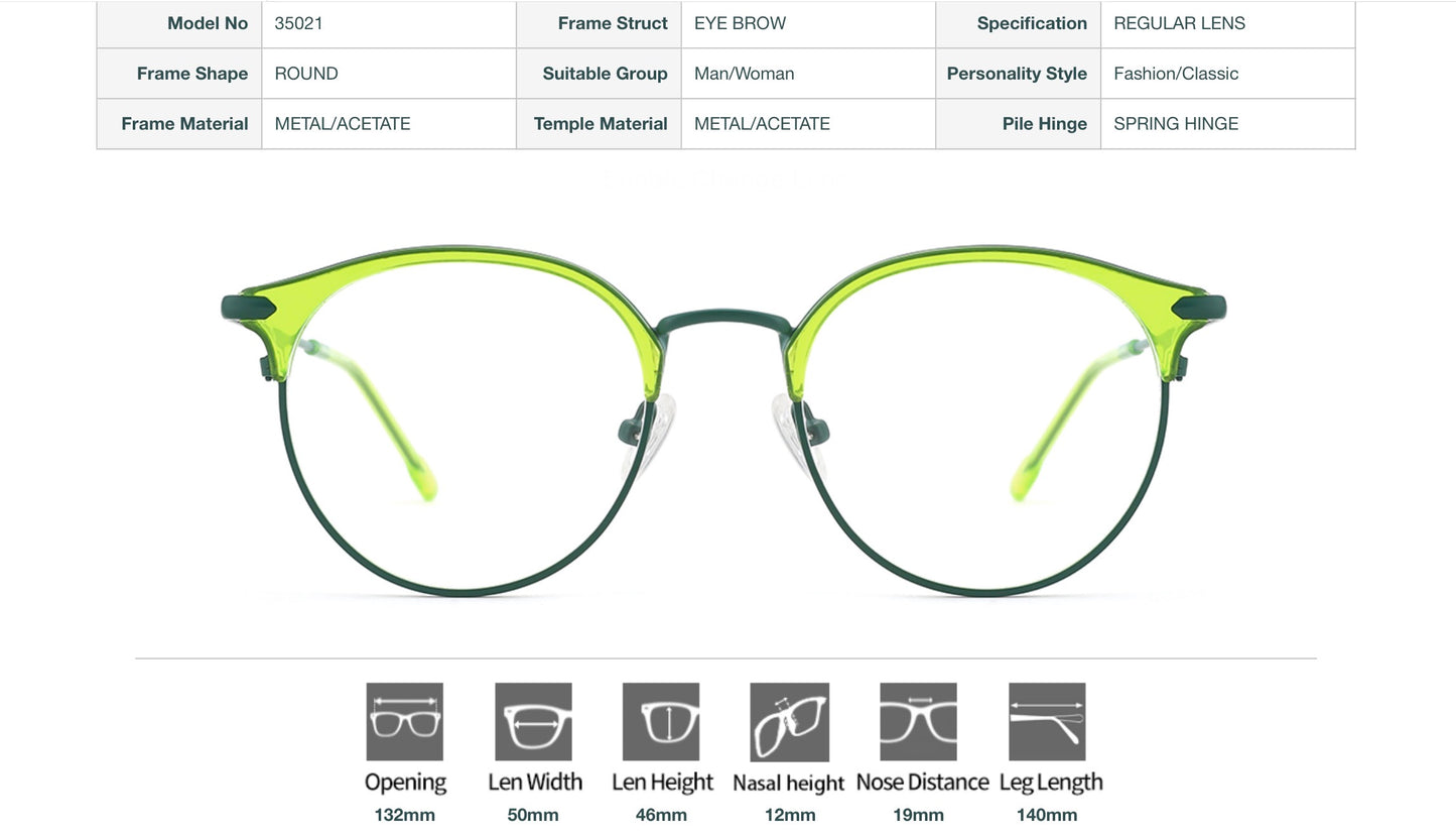 Vittorio Model 35021 Round Eyeglasses