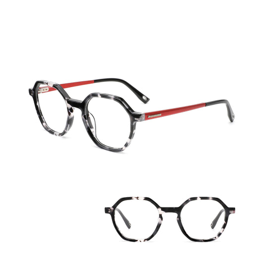 Vittorio Model RTA2303 Polygon Acetate Eyeglasses