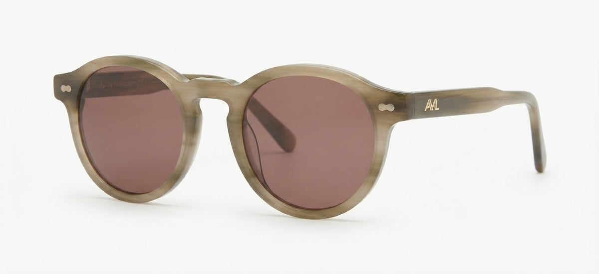 Auroravisionlondon DSF3607 Round Sunglasses – Sage Tortoise