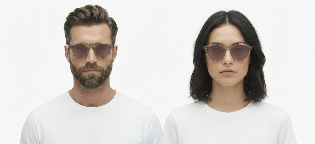 Auroravisionlondon DSF3607 Round Sunglasses – Sage Tortoise