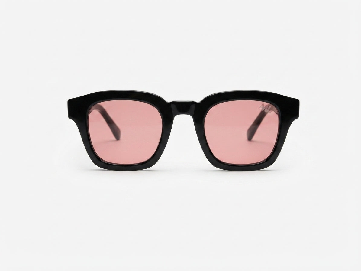 Auroravisionlondon DSF4178 Square Sunglasses – Black & Rose