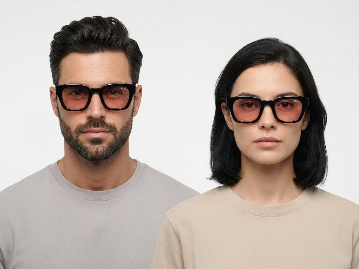 Auroravisionlondon DSF4178 Square Sunglasses – Black & Rose